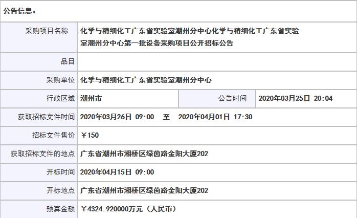 集中采购实验室仪器