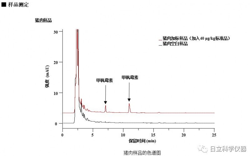 猪肉色谱图