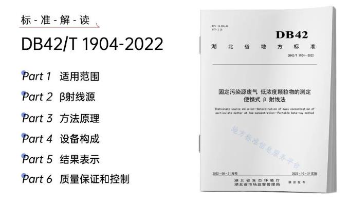 DB42/T1904—2022《固定污染源废气 低浓度颗粒物的测定 便携式 β 射线法